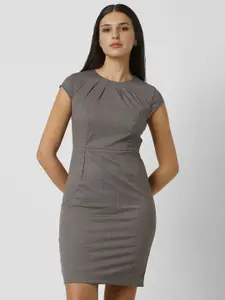 Van Heusen Woman Checked Formal Sheath Dress