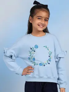 BAESD Girls Embroidered Cotton Sweatshirt