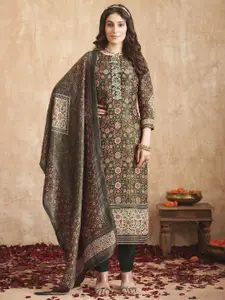 Stylee LIFESTYLE Floral Printed Sequinned Unstitched Dress Material