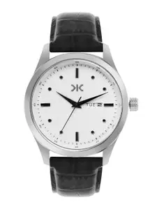 Killer Men Brass Textured Dial Reset Time Analogue Watch KLMO77E