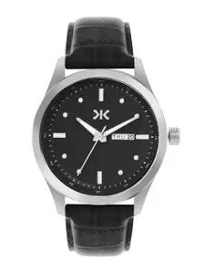 Killer Men Brass Textured Dial Reset Time Analogue Watch KLMO77D