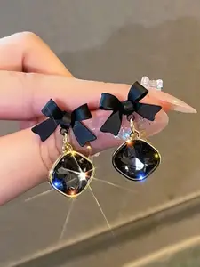 Celestique Gold-Plated Contemporary Drop Earrings