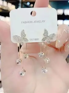 Celestique Gold Plated Butterfly Shaped Studs