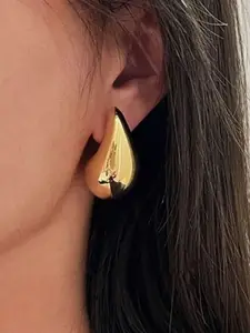 Celestique Gold-Plated Teardrop Shaped Studs