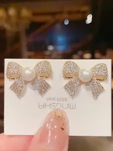 Celestique Gold-Plated Contemporary Studs