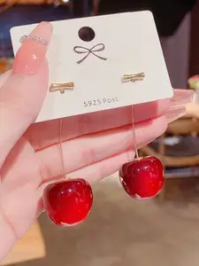 Celestique Gold-Plated Contemporary Drop Earrings