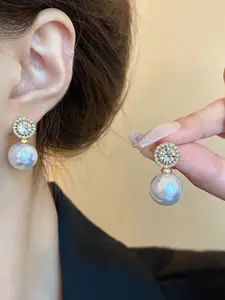 Celestique Cubic Zirconia Contemporary Drop Earrings