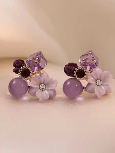 Celestique Gold-Plated Floral Studs