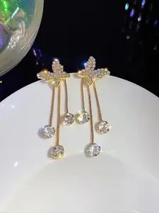 Celestique Gold Plated Butterfly Shaped Studs