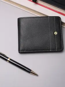 Allen Solly Men Animal Textured Leather Two Fold Wallet