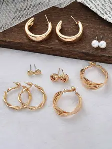 Celestique Set Of 6 Contemporary Hoop Earrings