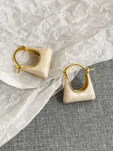 Celestique Handbag Shaped Acrylic Hoop Earrings