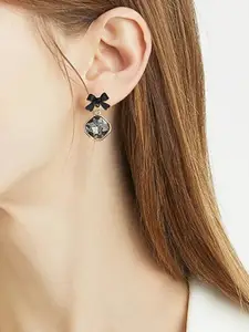 Celestique Stone Studded Contemporary Drop Earrings