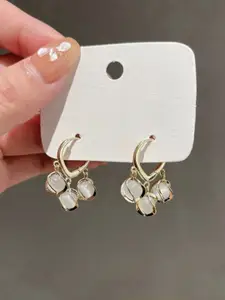 Celestique Gold-Plated Contemporary Hoop Earrings