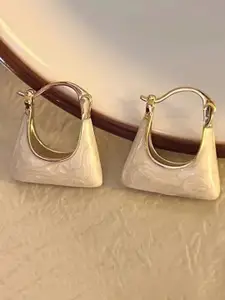 Celestique Gold-Plated Handbag Shaped Hoop Earrings