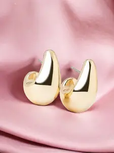 Celestique Gold-Plated Kaju Waterdrop Shaped Drop Earrings