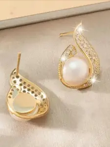 Celestique Gold-Plated Contemporary Studs