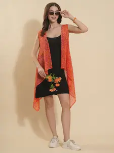 Fashfun Abstract Printed Open Front Shrug