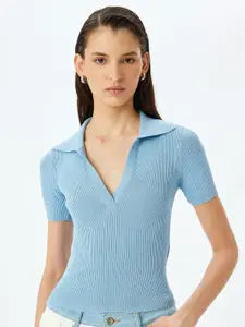 Koton Women Short Sleeves Shirt Collar Pullover