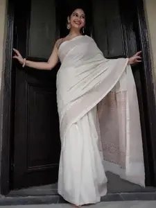 KALINI Woven Design Silk Blend Heavy Work Banarasi Saree