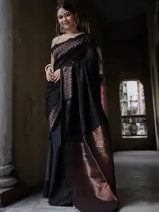 KALINI Woven Design Zari Silk Blend Banarasi Saree