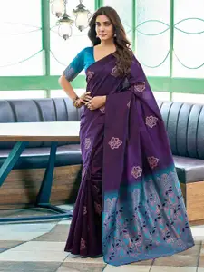 KALINI Woven Design Silk Blend Banarasi Saree