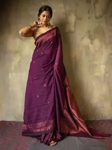 KALINI Woven Design Zari Silk Blend Banarasi Saree