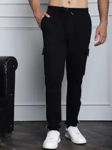 DOOR74 Men Cotton Mid Rise Track Pants