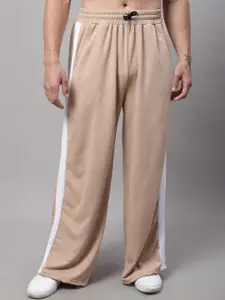 DOOR74 Men Cotton Bootcut-Fit Track Pants