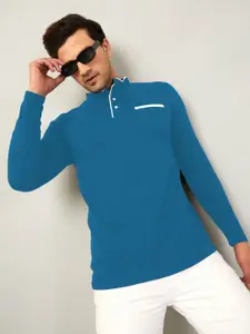 AUSK Solid Full Sleeve Henley Neck Tshirt