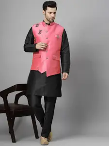 Utsav Fashion Men Regular Beads and Stones Kurta with Trousers