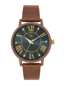 DressBerry Women Brass Dial & Straps Analogue Watch DB24-22A