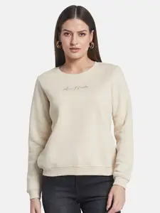 METTLE Women Round Neck Long Sleeves Sweatshirt