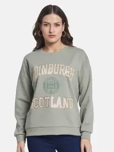 METTLE Women Typography Printed Sweatshirt