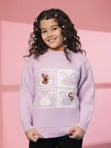 Albion By CnM Girls Applique Woollen Pullover