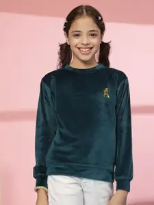 Albion By CnM Girls Woollen Pullover Sweater With Applique Detail