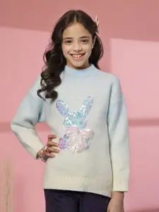 Albion By CnM Girls Woollen Pullover with Embellished Detail