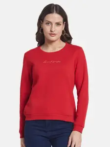 METTLE Women Round Neck Pullover Sweatshirt