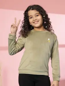 Albion By CnM Girls Round Neck Long Sleeves Woollen Pullover Sweaters