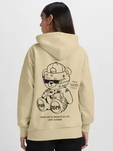 JUNEBERRY Women Printed Hooded Sweatshirt