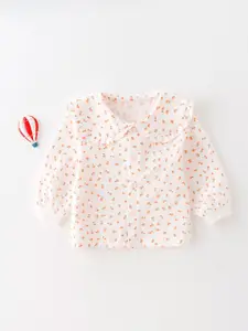 LULU & SKY Girls Floral Printed Cotton Casual Shirt