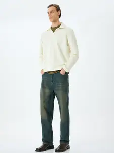 Koton Men Shirt Collar Pullover Sweatshirt