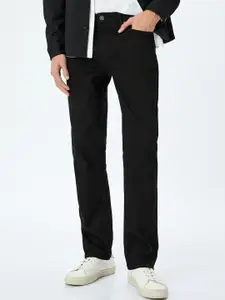 Koton Men Straight Fit Mid - Rise Formal Trousers