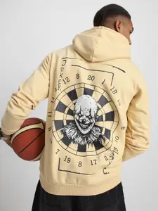 VEIRDO Men Printed Hooded Sweatshirt