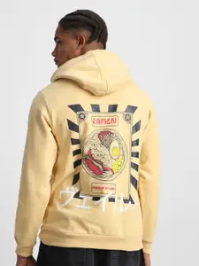 VEIRDO Men Printed Hooded Sweatshirt