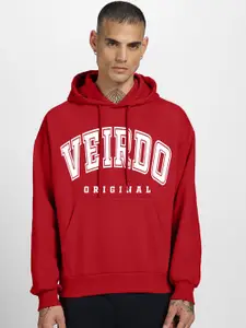 VEIRDO Men Printed Hooded Sweatshirt