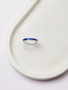 Mia by Tanishq Blue Blaze Silver 92.5 Sterling Silver Finger Ring