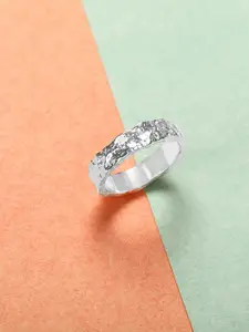 Mia by Tanishq 92.5 Sterling Silver-Plated Natural Flow Finger Ring