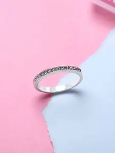 Mia by Tanishq Garnet Pulse 925 Sterling Silver Finger Ring