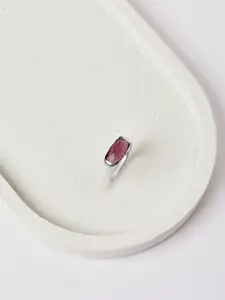 Mia by Tanishq 92.5 Sterling Silver-Plated Midnight Radiance Amethyst Finger Ring